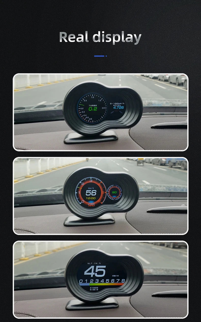OBD2 HUD Digital Speedometer Display F9