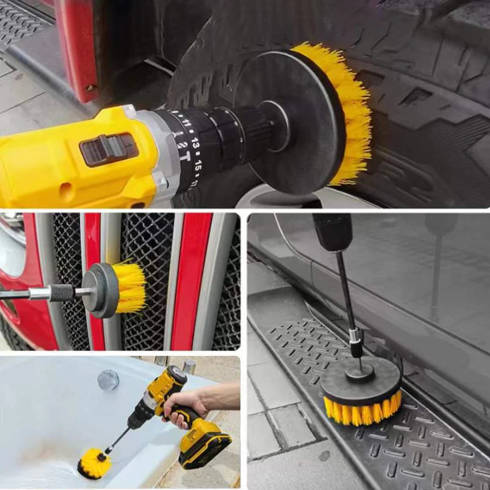 Drill Brush Attachment Cleaning Kit – 1-3 Sets for All Surfaces
