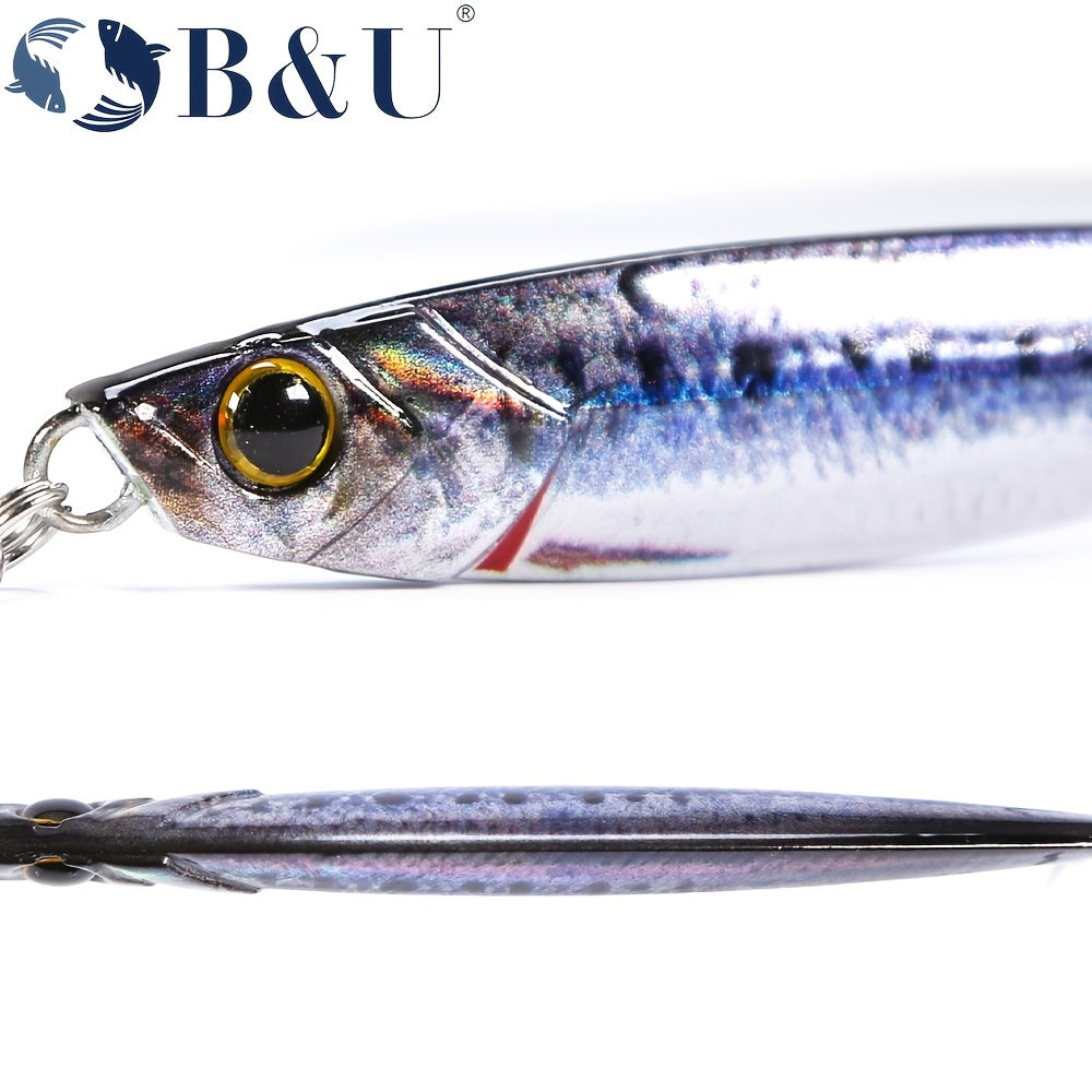 3D Metal Pencil Lure Bait with Dual Sharp Hooks - Clickilix