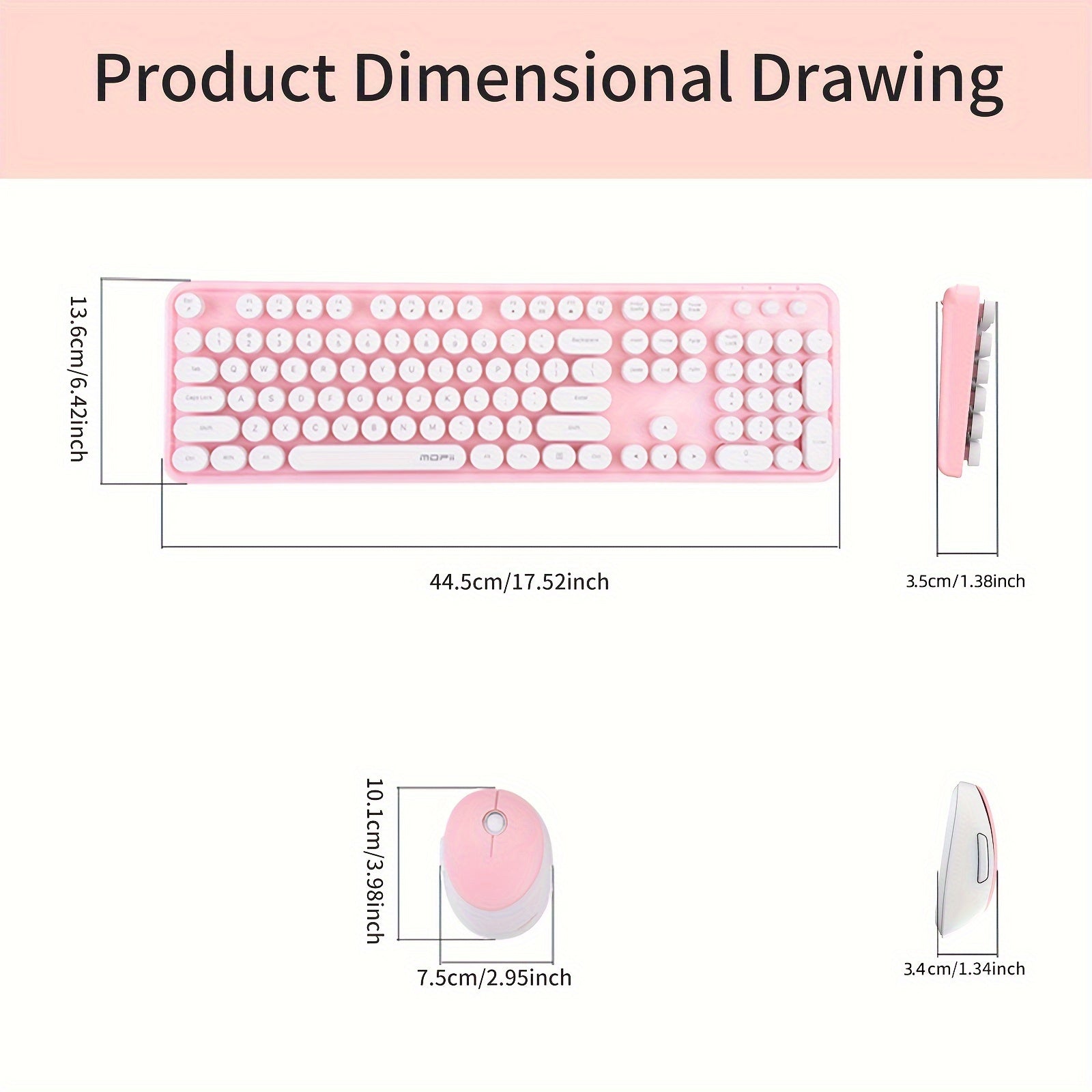 Sweet Wireless Keyboard and Mouse Combo Set - Clickilix