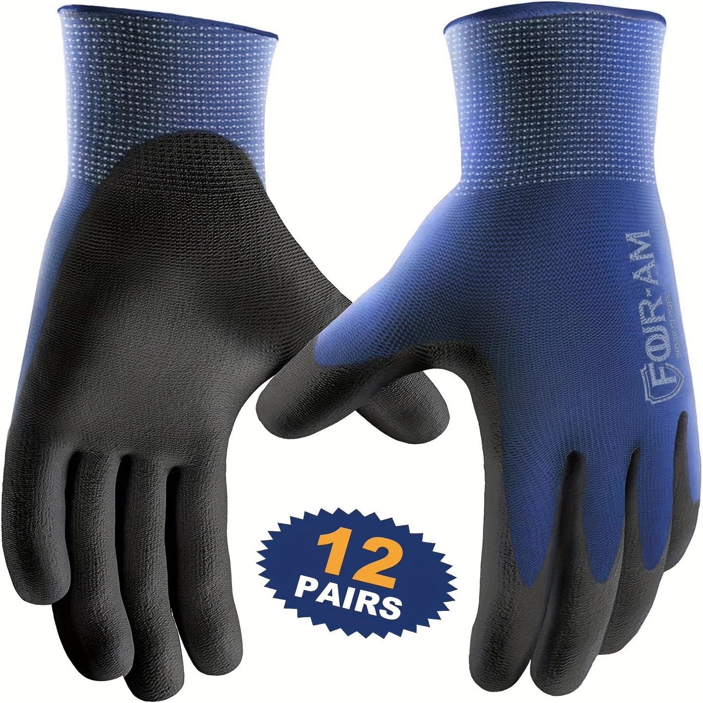 12 Pairs Ultra-Thin Safety Work Gloves - Clickilix