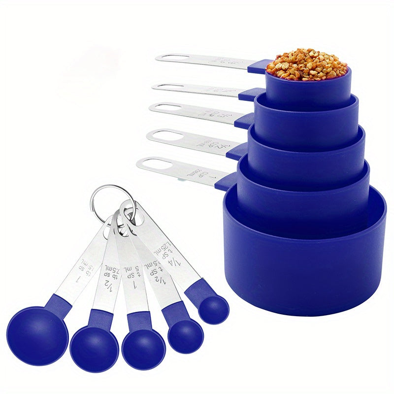 10pcs Premium Measuring Cups & Spoons – Stainless Steel - Clickilix