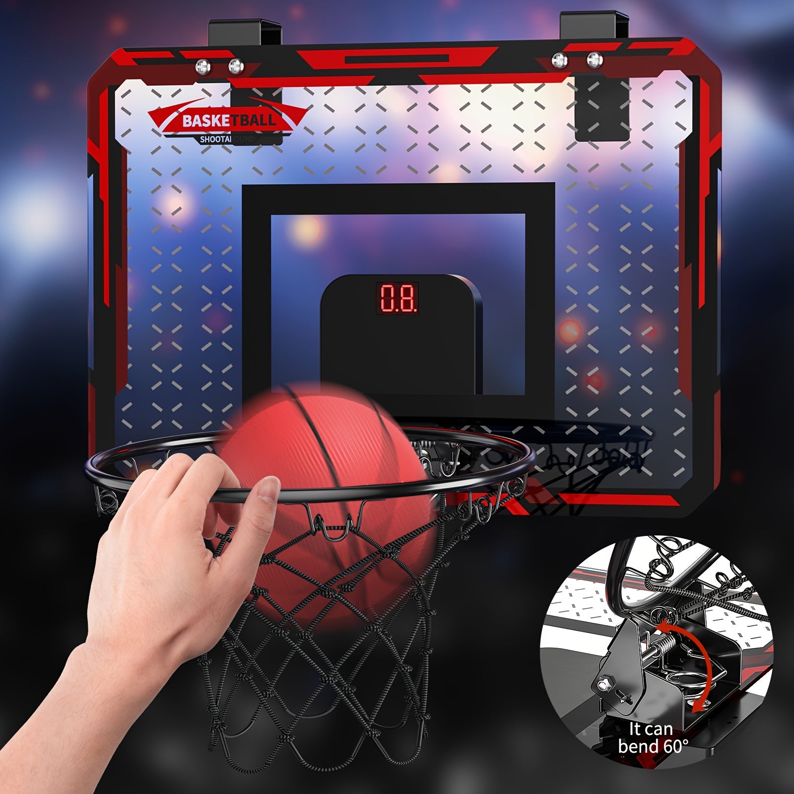 Indoor Mini Basketball Hoop Set for Kids – With 2 Balls - Clickilix