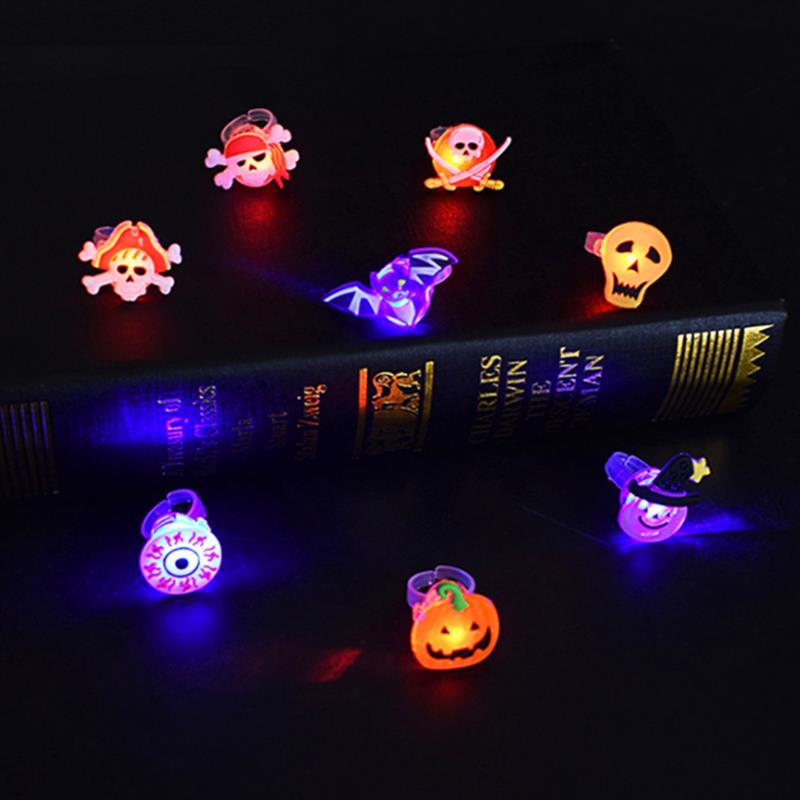 Halloween Glowing Brooch & Ring Set
