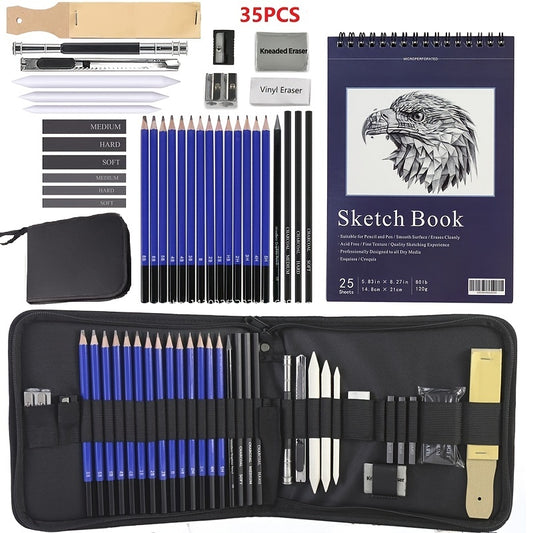 35pcs Premium Drawing Pencil Set for Artists