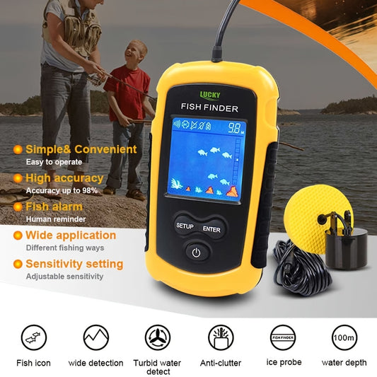 LUCKY Fish Finder with Color Display & Alarm