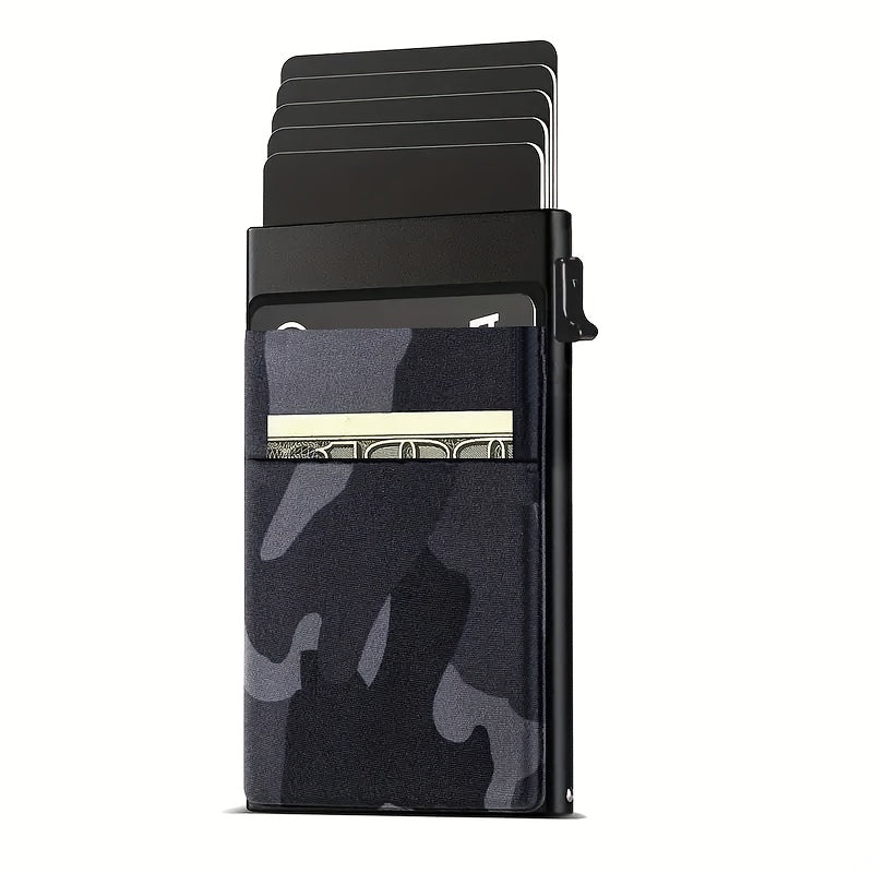 Automatic Pop-Up Credit Card Holder, RFID Blocking Men's Business Card Wallet - Clickilix