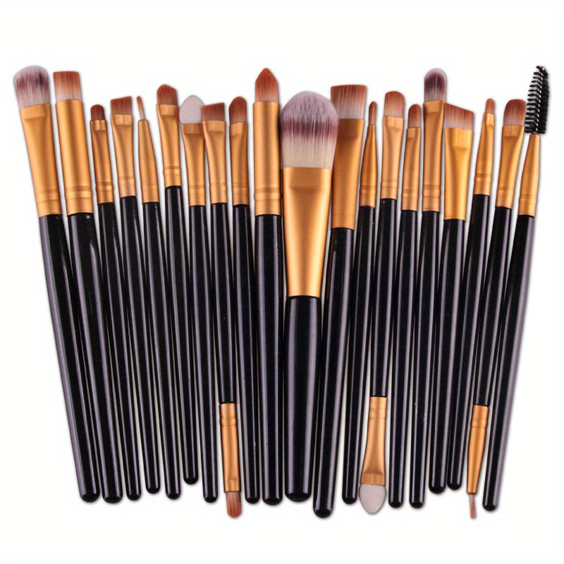 20/23pcs Professional Makeup Brush Set – Black or Purple - Clickilix