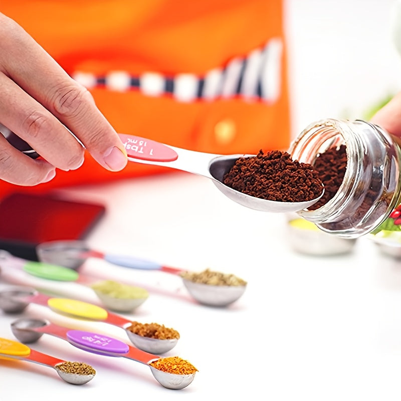9pcs Magnetic Stainless Steel Measuring Spoons - Clickilix