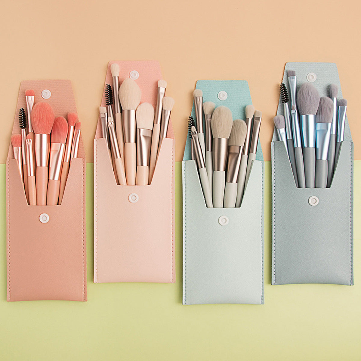8pcs Soft Makeup Brush Set with Bag
