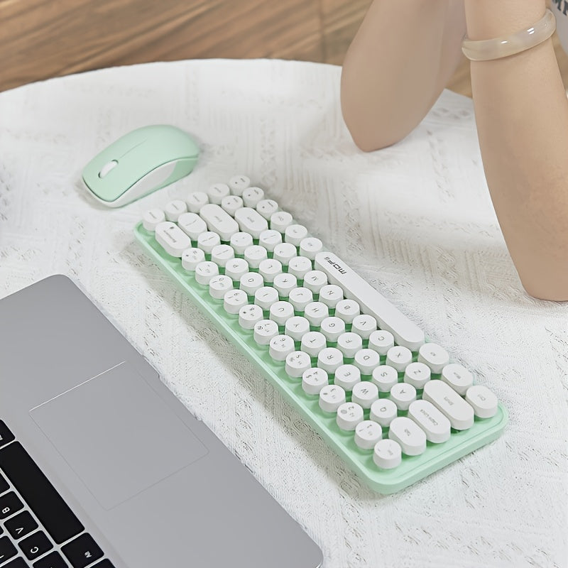 Mofii Chic Wireless Keyboard Mouse Set – Milk Tea - Clickilix