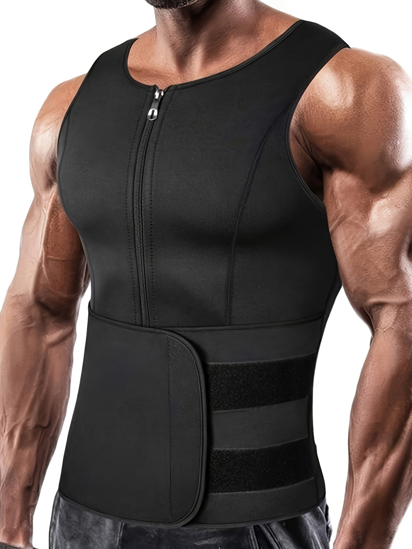 Men’s Compression Tank Top – Adjustable Waist Trainer - Clickilix