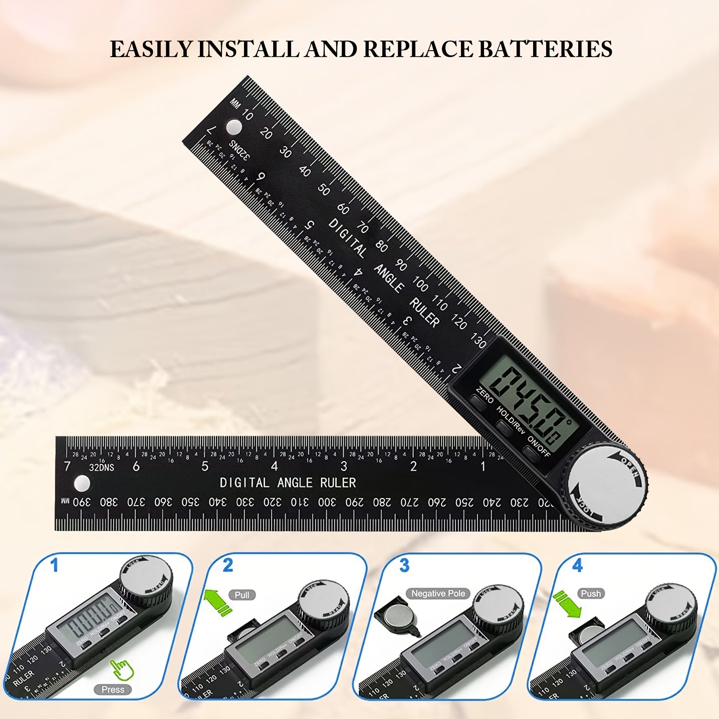 2-in-1 Digital Angle Finder Ruler – 7" / 200mm Tool - Clickilix