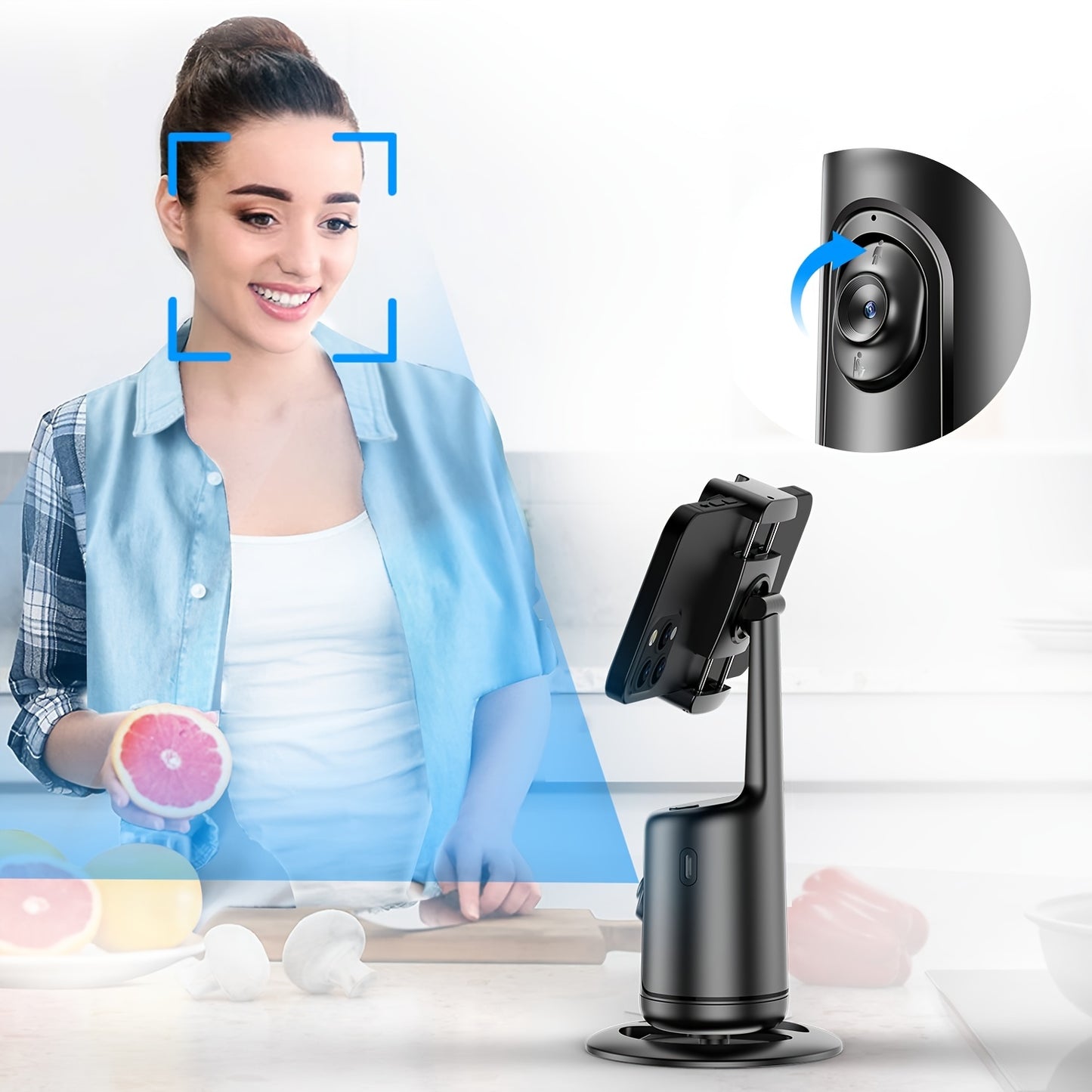 Auto Face Tracking Tripod for Vlogging & Streaming