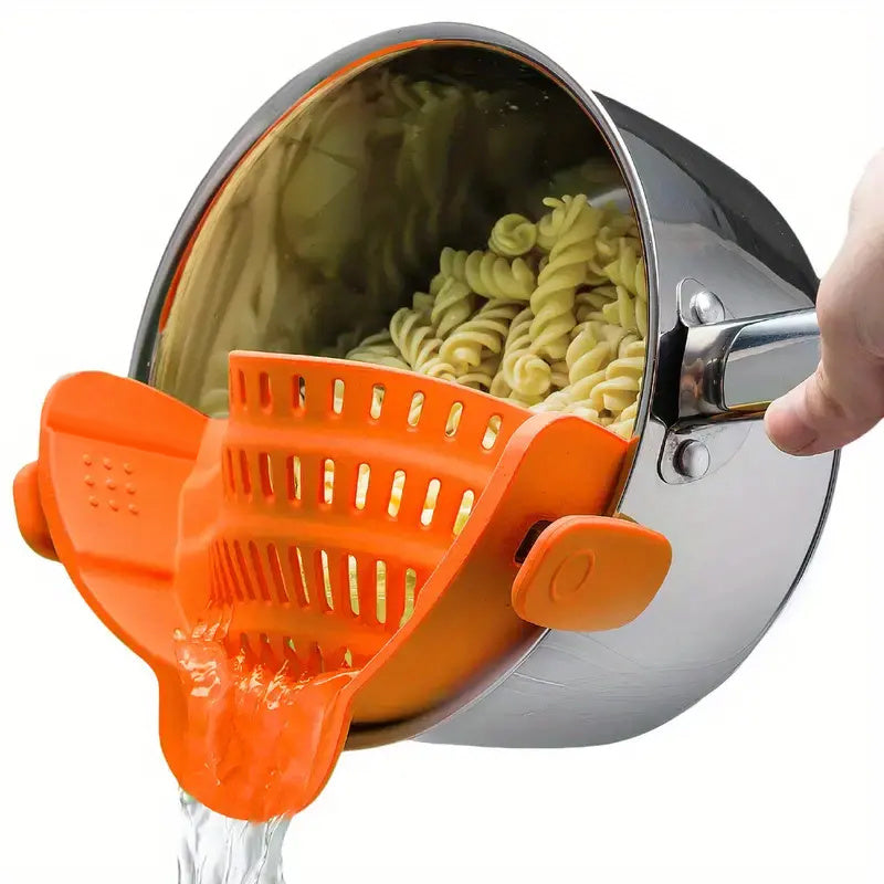 Universal Silicone Snap-On Strainer – Adjustable Fit - Clickilix