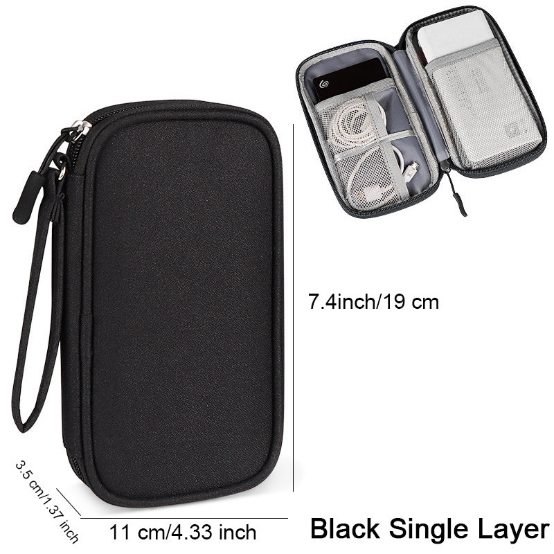 Waterproof Travel Cable Organizer Bag – Double Layer - Clickilix
