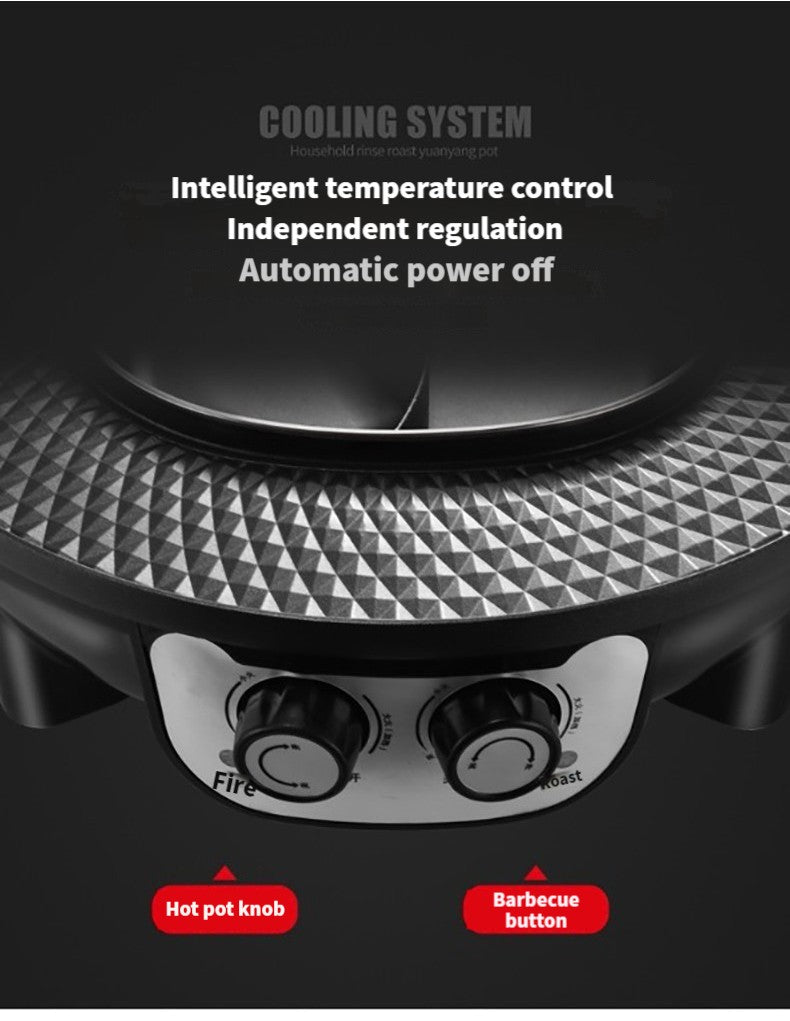 Electric Smokeless BBQ Grill & Hot Pot Duo