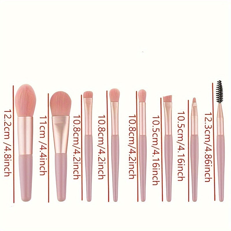 8pcs Soft Makeup Brush Set with Bag