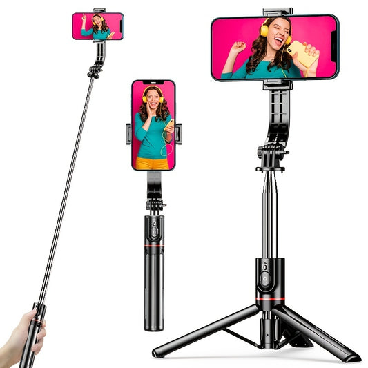 44-Inch Selfie Stick Tripod with Wireless Remote Control - Clickilix
