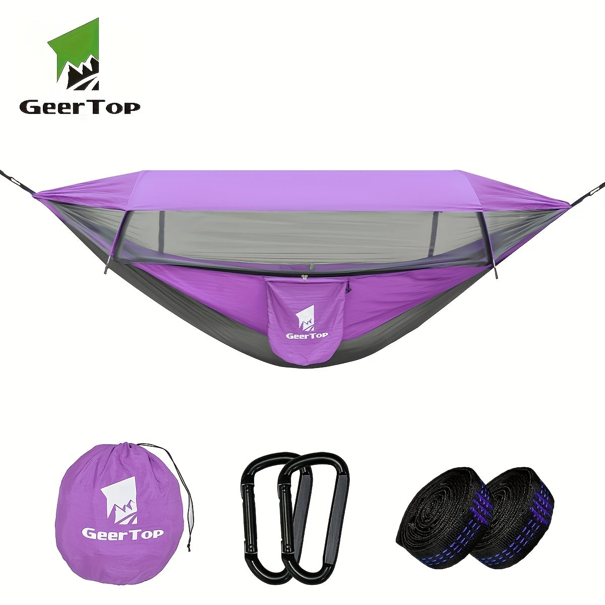GeerTop 3-in-1 Camping Hammock with Mosquito Net