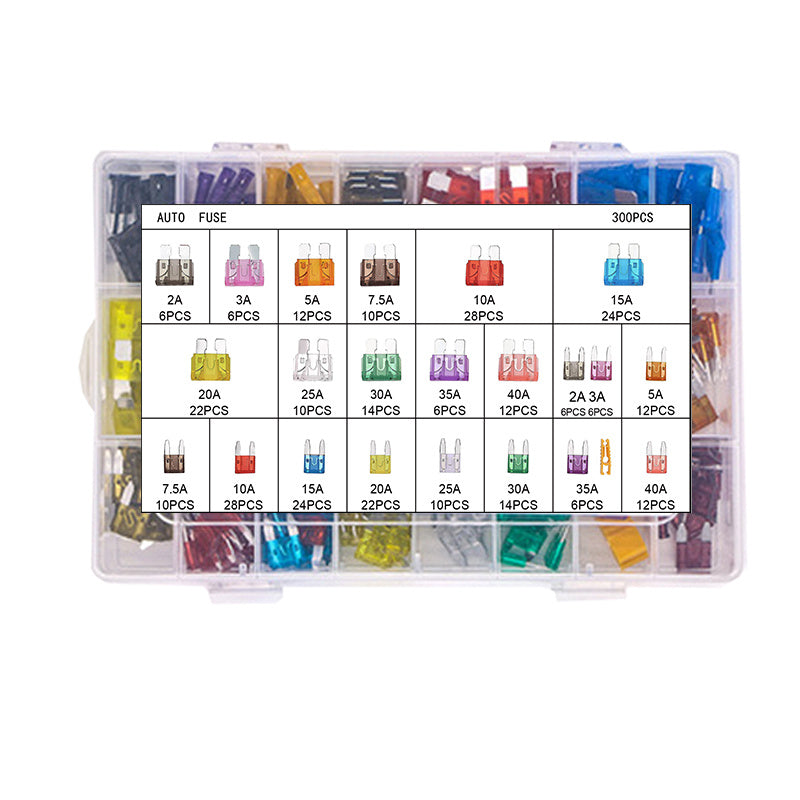 300pcs Car Blade Fuse Assortment Kit Set - Clickilix