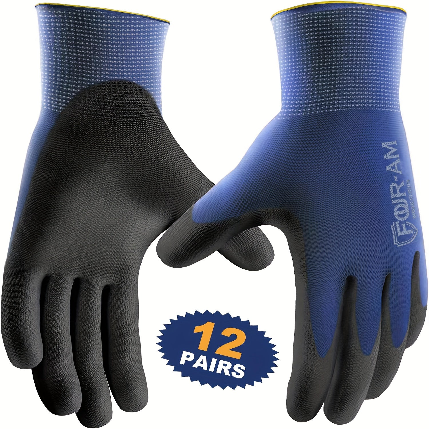 12 Pairs Ultra-Thin Safety Work Gloves - Clickilix