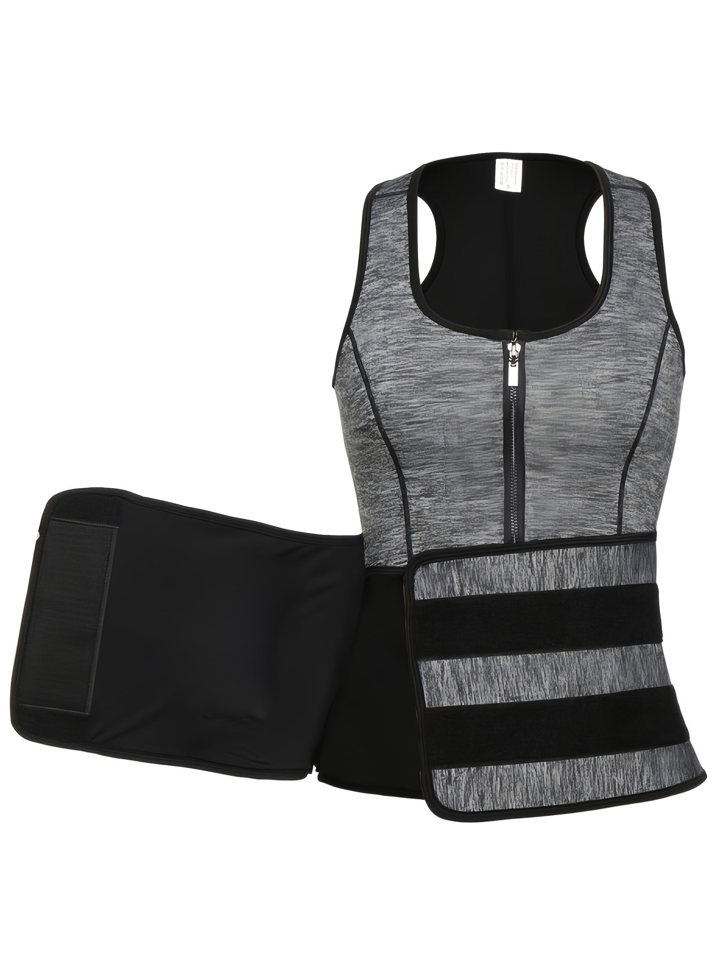 Men’s Compression Tank Top – Adjustable Waist Trainer - Clickilix