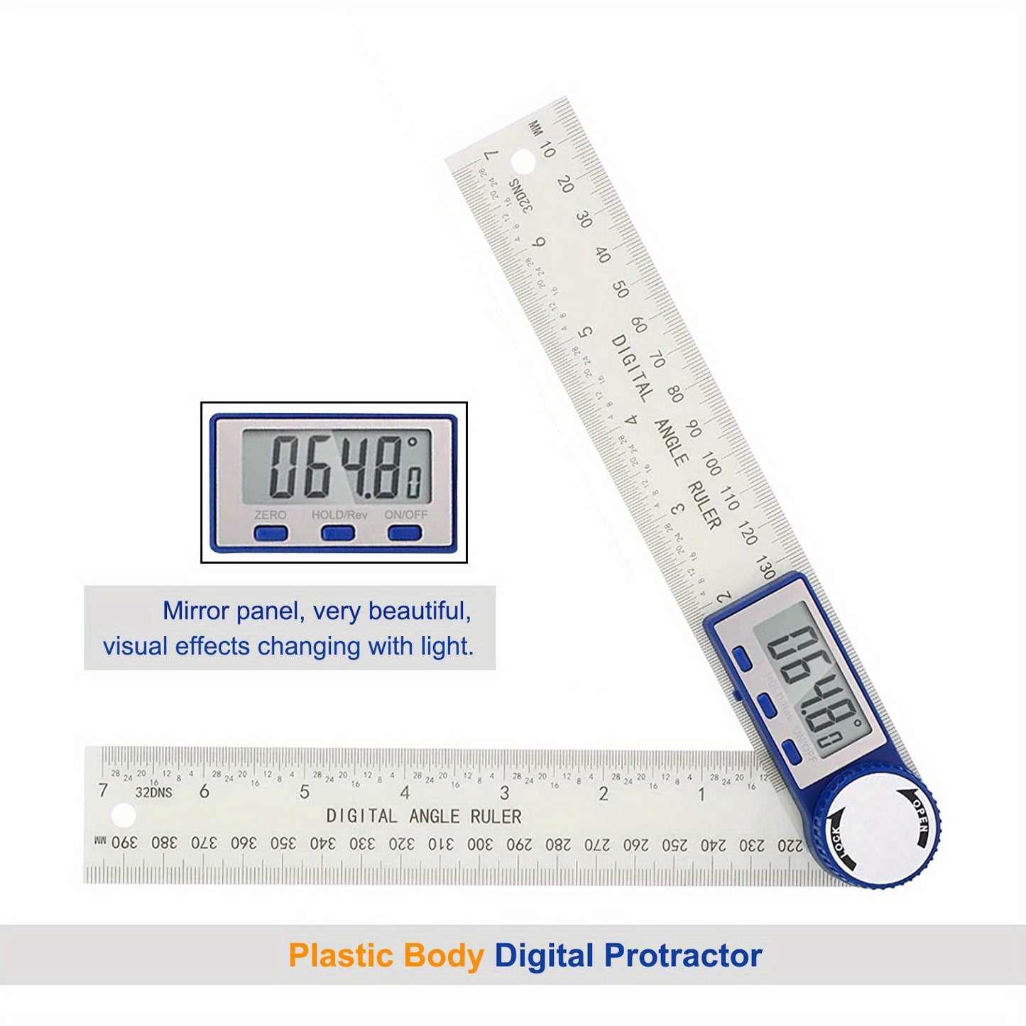 2-in-1 Digital Angle Finder Ruler – 7" / 200mm Tool - Clickilix