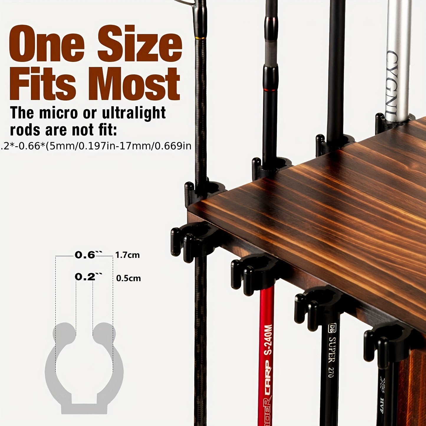 360° Swivel Fishing Rod Storage Rack