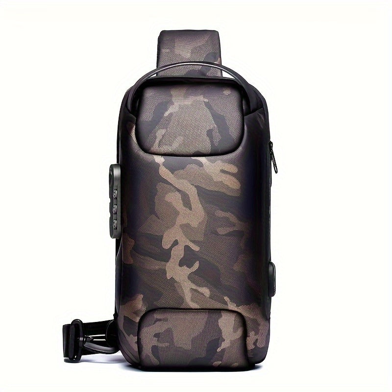 Men’s Waterproof Waist Bag with USB & Lock - Clickilix