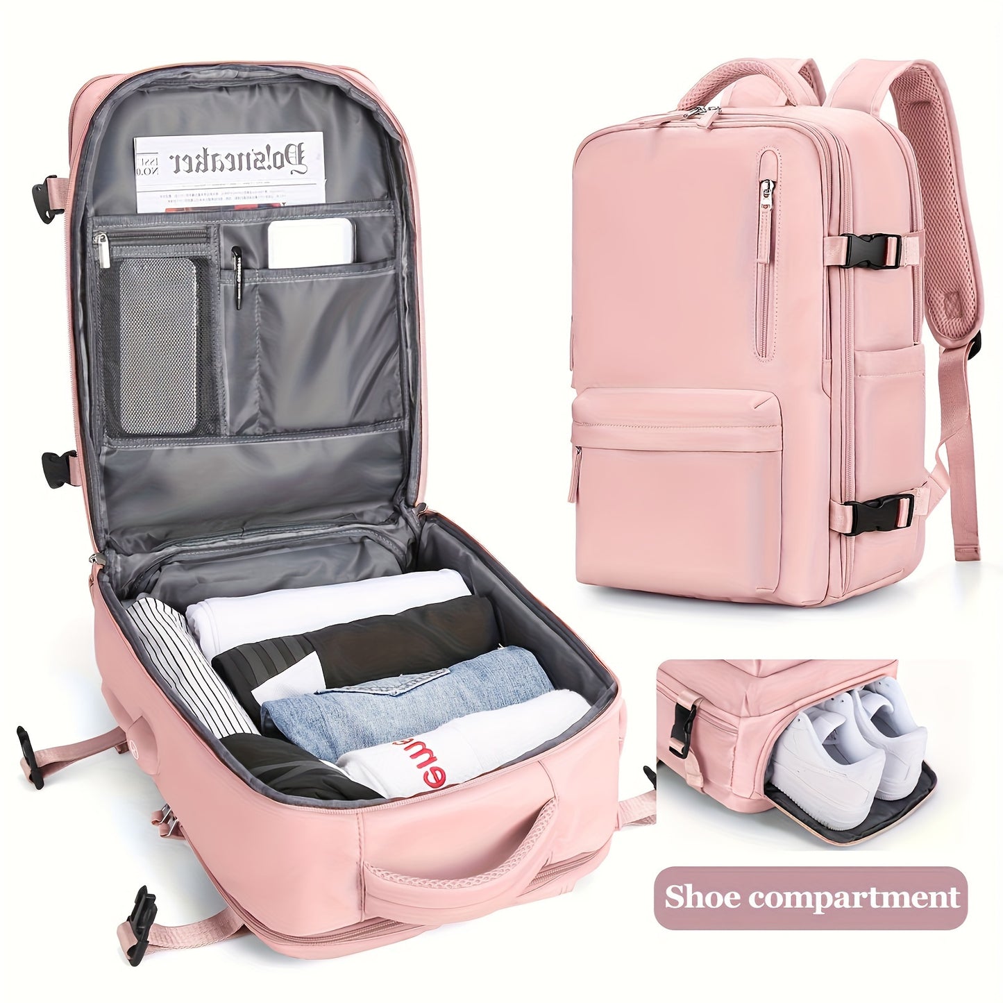 Large Waterproof Travel & Hiking Backpack