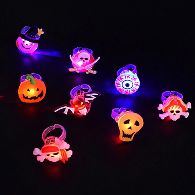 Halloween Glowing Brooch & Ring Set