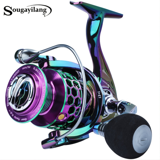 Sougayilang Ultra Smooth Spinning Fishing Reel, 13+1BB - Clickilix