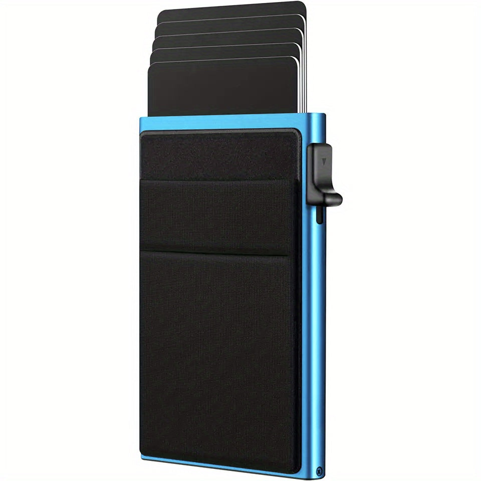 Automatic Pop-Up Credit Card Holder, RFID Blocking Men's Business Card Wallet - Clickilix