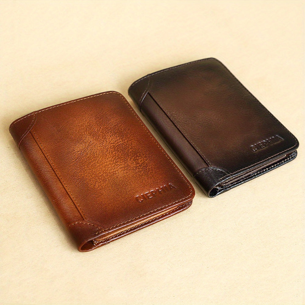 Vintage RFID Leather Wallet for Men