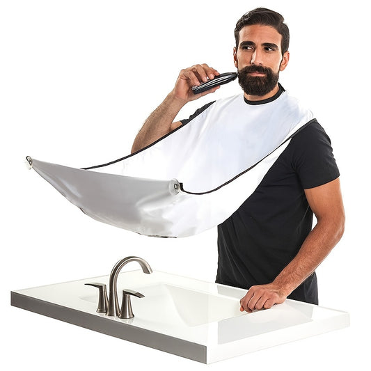 Beard Bib Apron Hair Catcher for Shaving & Trimming - Clickilix