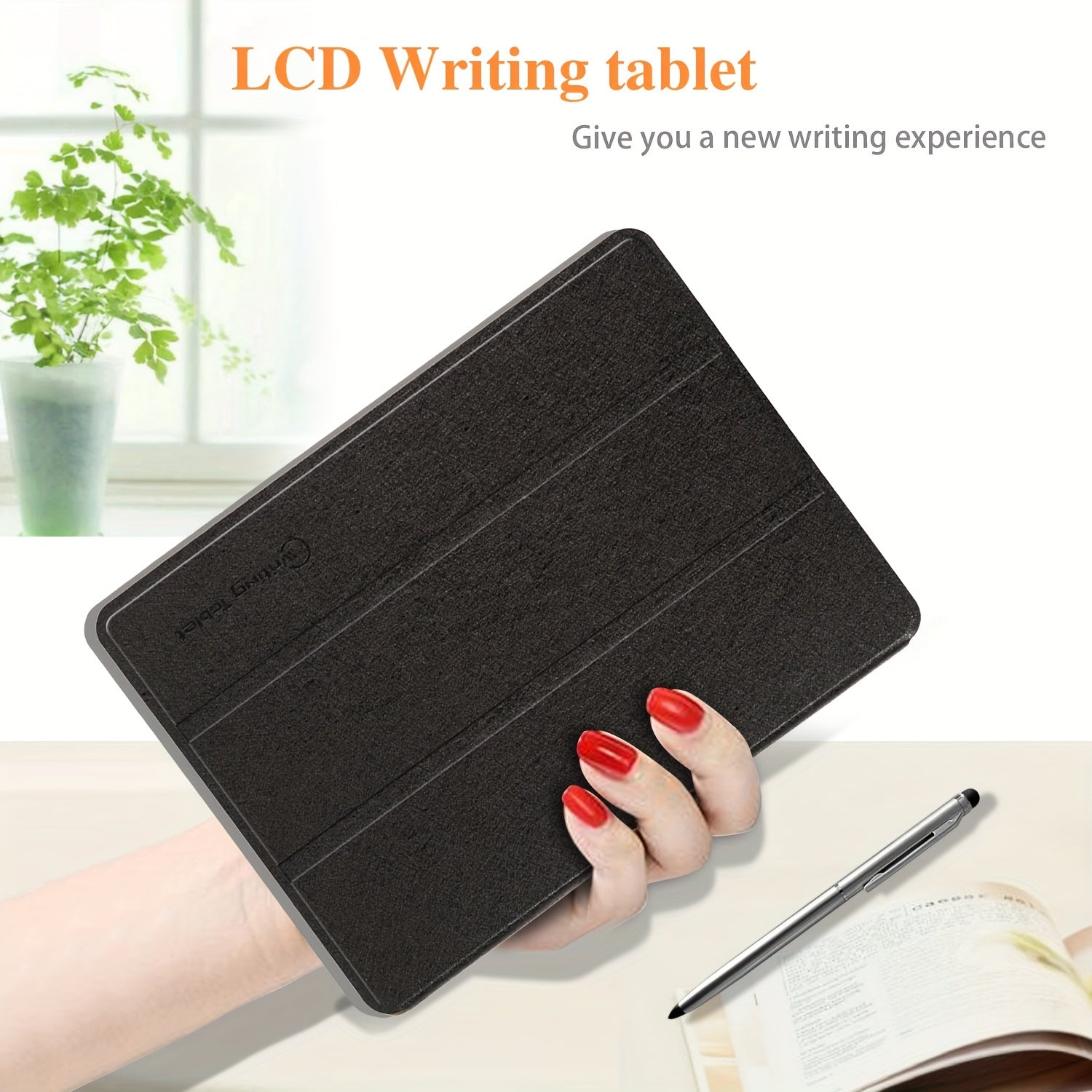 10-Inch LCD Writing Tablet with Leather Case – Digital Memo - Clickilix