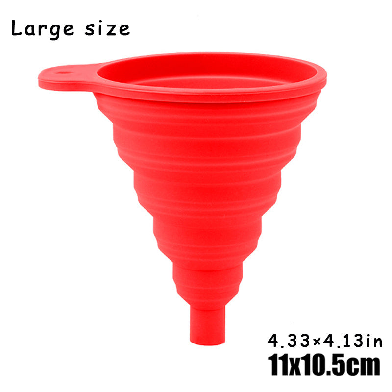Large Universal Silicone Car Oil Funnel