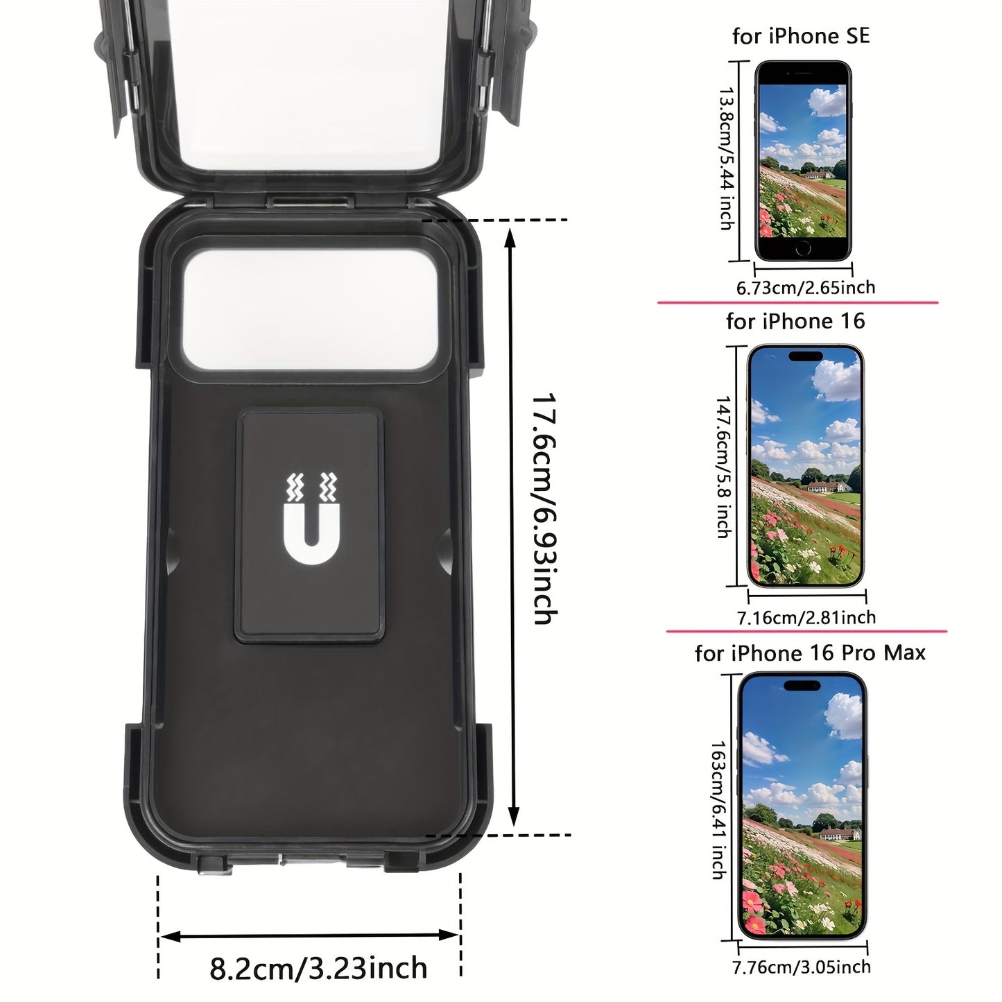 Waterproof Motorcycle Phone Mount – 360° Swivel Rotation Holder