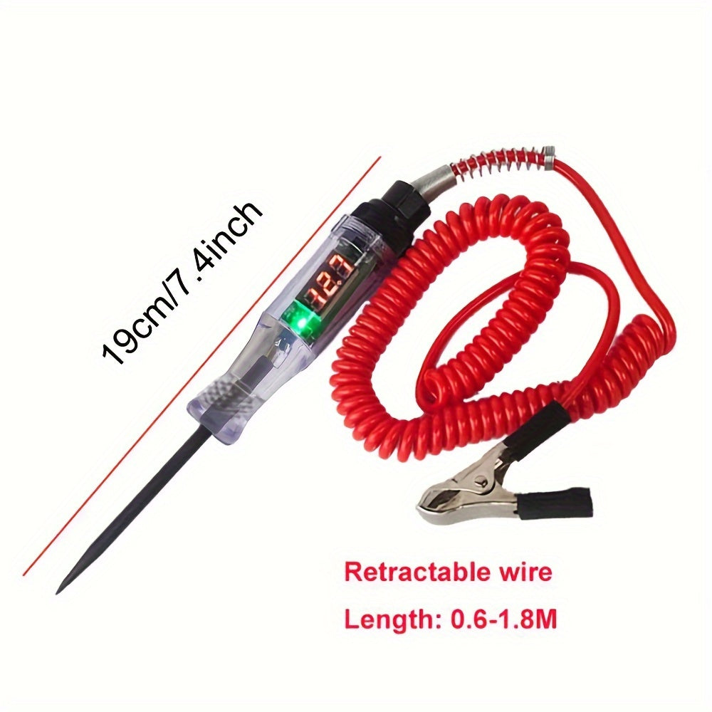 Car Circuit Tester Pen – DC Voltage Probe with LED Display - Clickilix