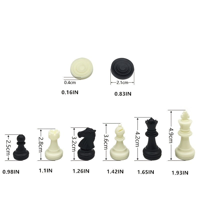 Magnetic Chess & Checkers Educational Game Board