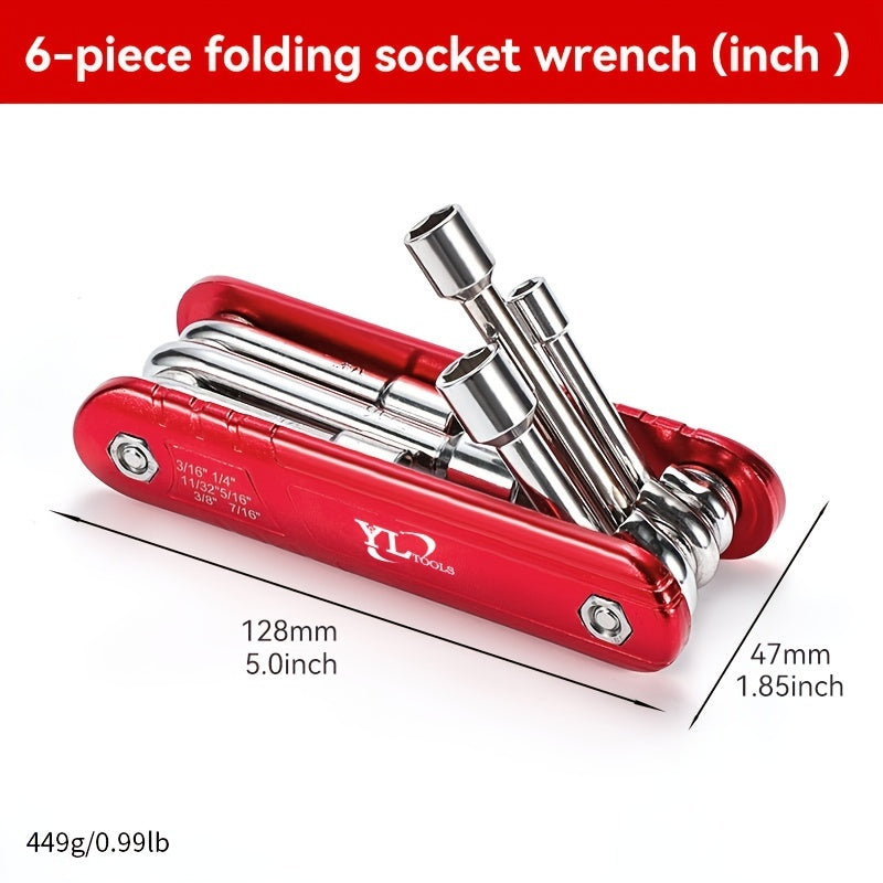 6pcs Mini Folding Hexagon Socket Wrench Set - Clickilix