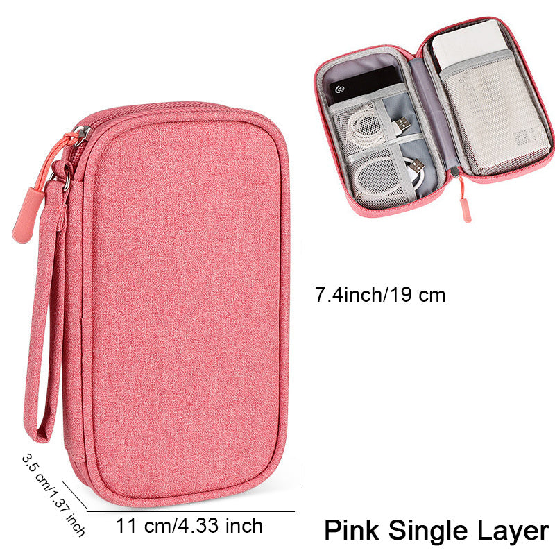 Waterproof Travel Cable Organizer Bag – Double Layer - Clickilix