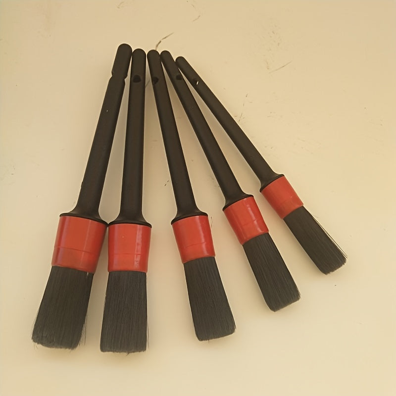 5pcs Car Detailing Brush Set – Interior Cleaning Tools - Clickilix