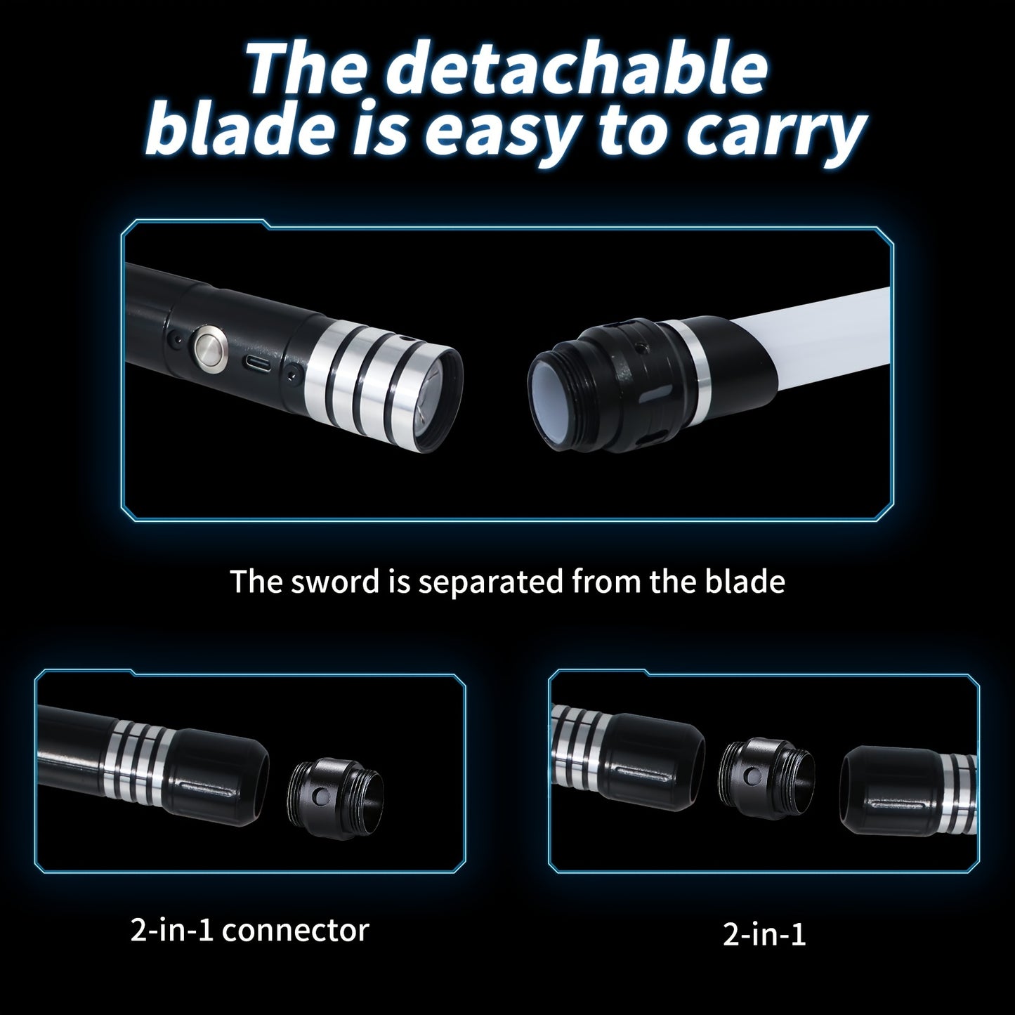 Rechargeable LED Light Sword with Metal Handle