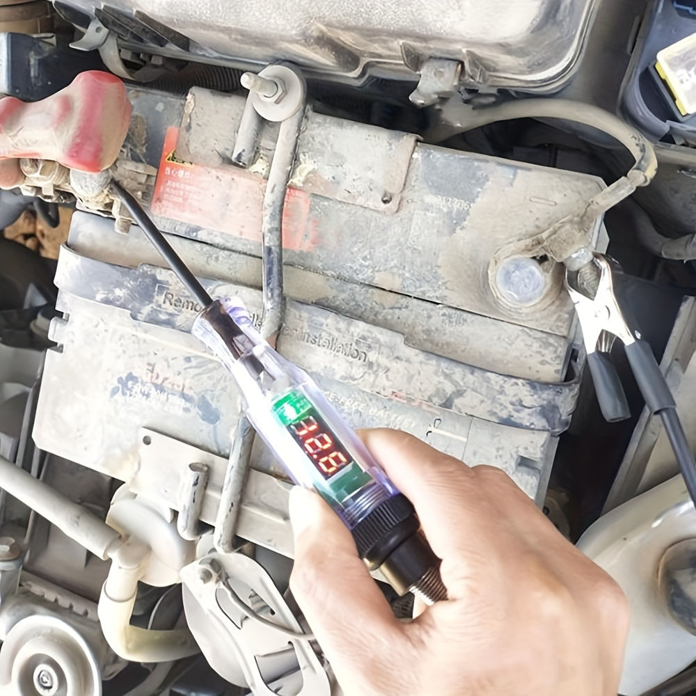 Car Circuit Tester Pen – DC Voltage Probe with LED Display - Clickilix