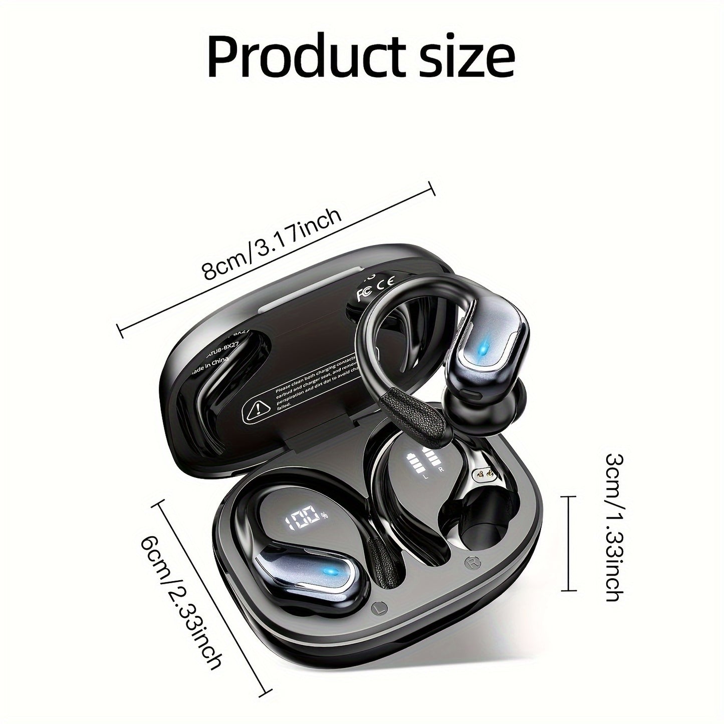 LIFEBEE Wireless Earbuds with Pure Bass & Earhooks - Clickilix