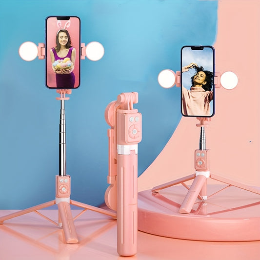 Remote Selfie Stick Tripod with Fill Light