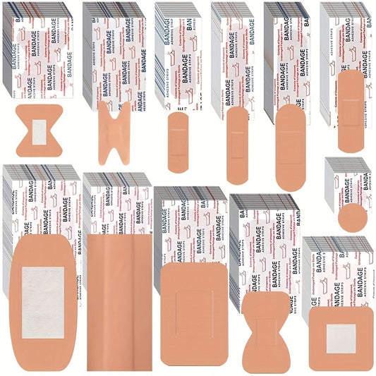 180/360pcs Assorted Fabric Adhesive Bandages