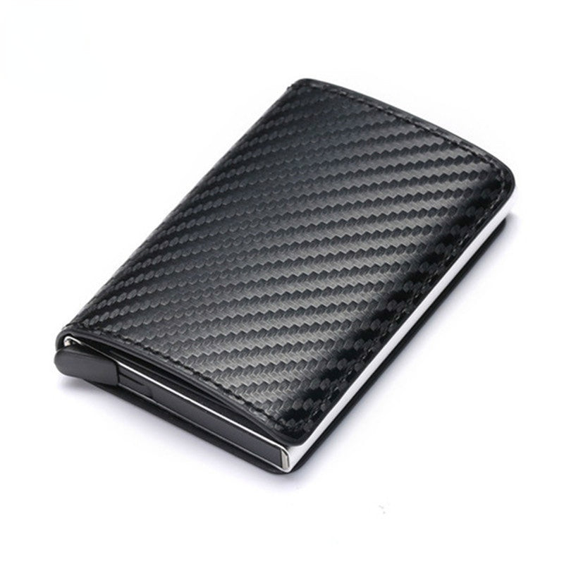 Men’s RFID Trifold Wallet – Carbon Fiber PU Leather